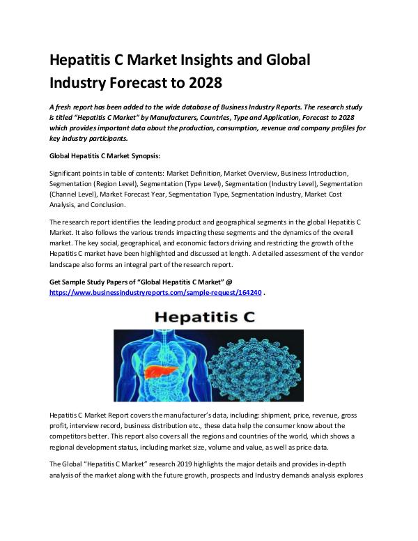 Market Analysis Report Hepatitis C Market