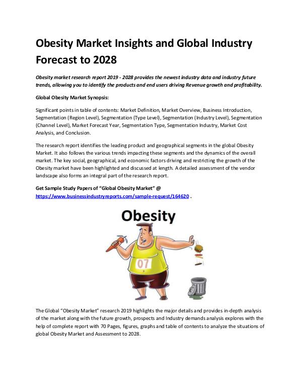 Market Analysis Report Obesity Market