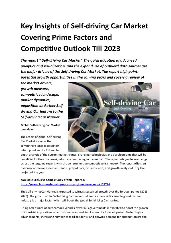 Market Analysis Report Global Self-driving Car Market (2018-2023).docx