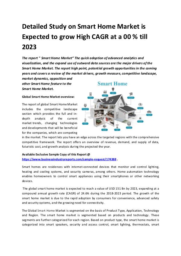 Market Analysis Report Global Smart Home Market 2018-2023.docx