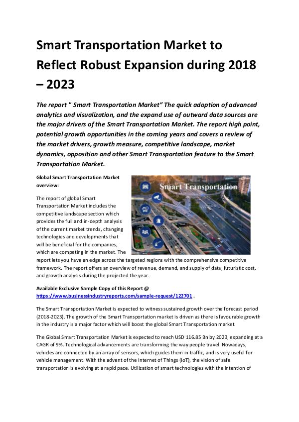 Market Analysis Report Global Smart Transportation Market 2018-2023.docx