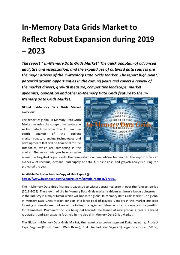 Market Analysis Report Global In-Memory Data Grids Market Report 2019.doc