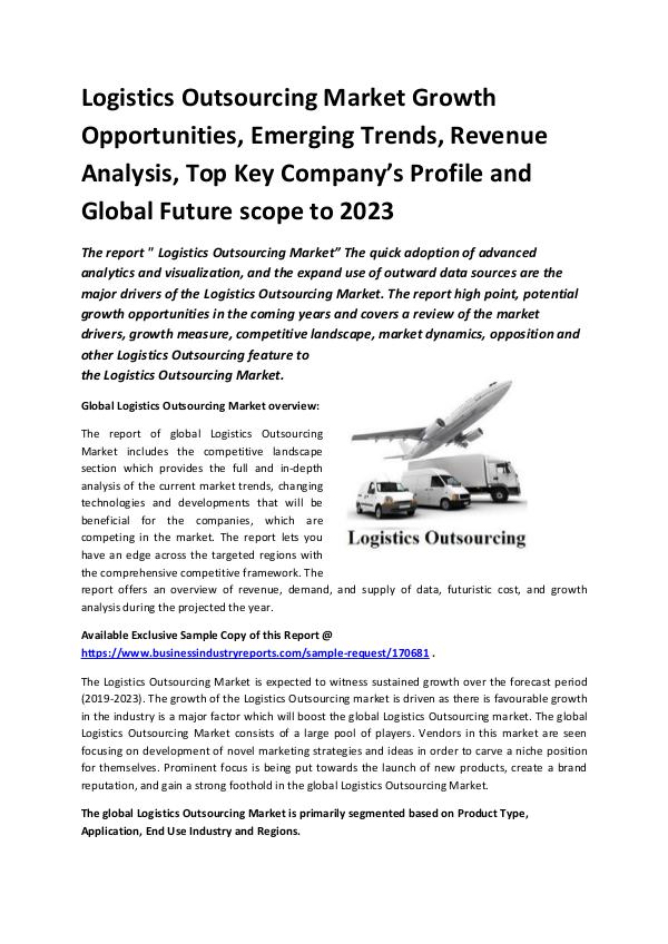 Logistics Outsourcing Market Growth Opportunities,