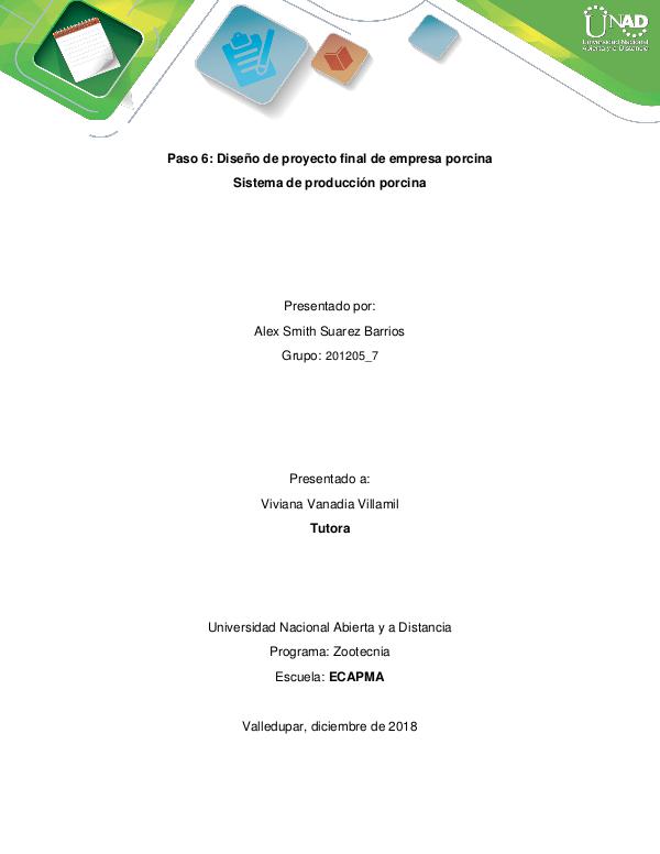 Proyecto planteamiento granja porcicola PASO 6 PROYECTO REVISTA PORCICOLA FINAL