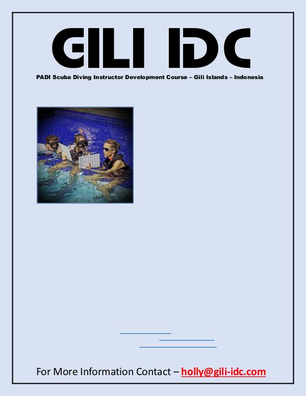 The Best PADI IDC Gili Islands Indonesia Scuba Div