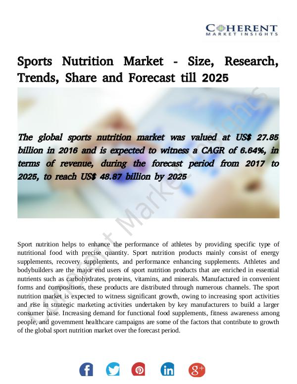 Market Research Global Sports Nutrition Market