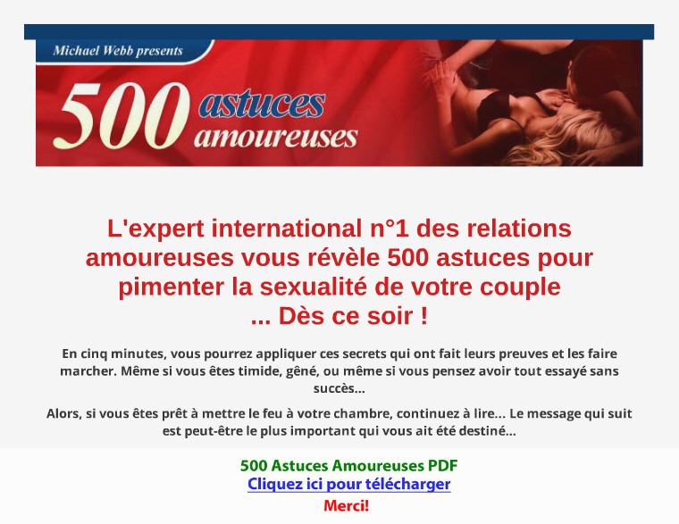500 Astuces Amoureuses PDF