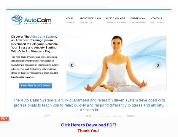 The Complete Auto Calm System PDF