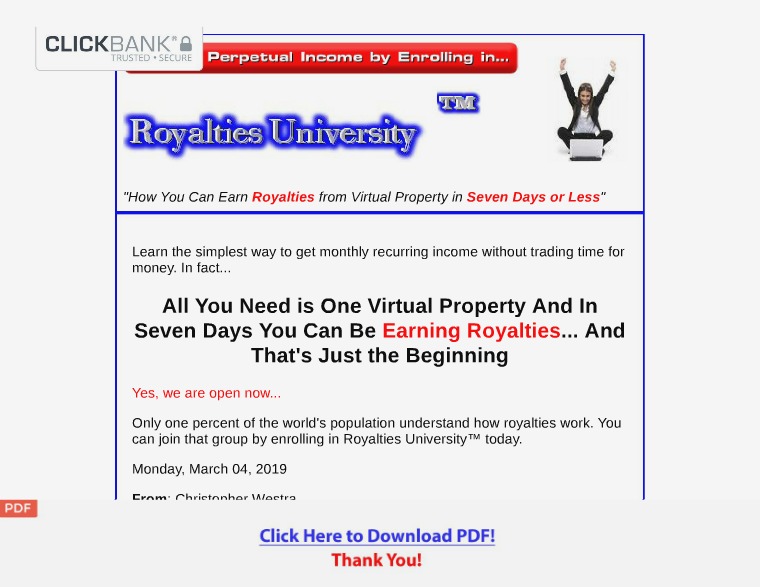 Royalties University [PDF] Royalties University