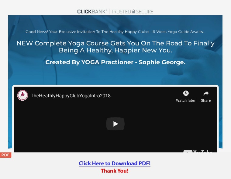 The Healthy Happy Club's - 6 Week Introductory Guide to Yoga [PDF] The Healthy Happy Club's