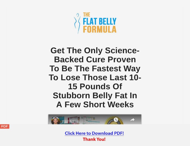 The Flat Belly Formula [PDF] The Flat Belly Formula