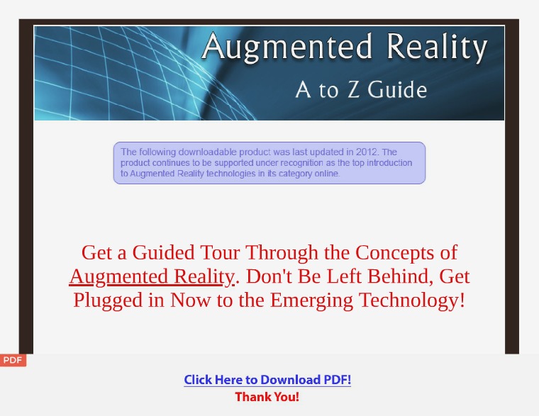 Augmented Reality A To Z Guide [PDF] Augmented Reality A To Z Guide