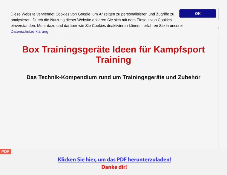 Box Trainingsgeräte Technik Patentschriften [PDF]