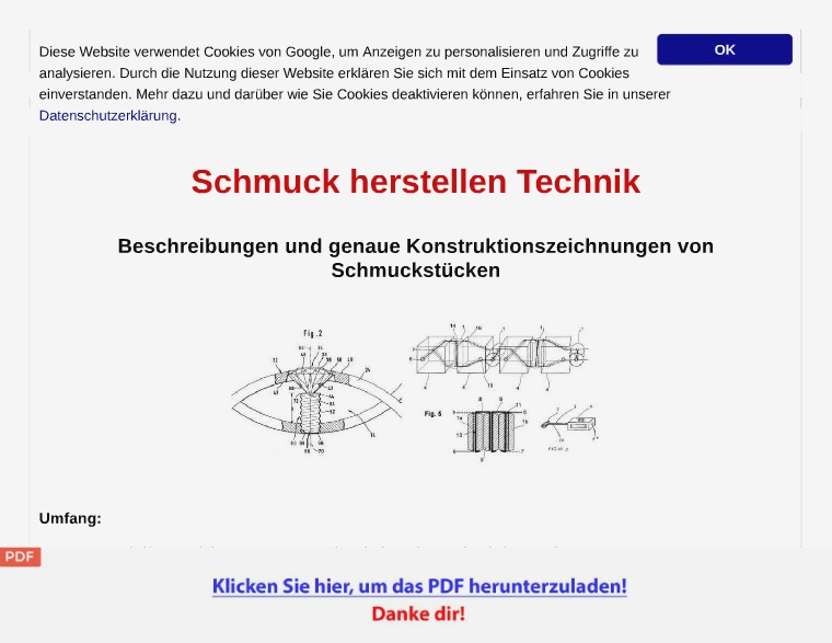 Schmuck herstellen Technik Patentschriften [PDF]