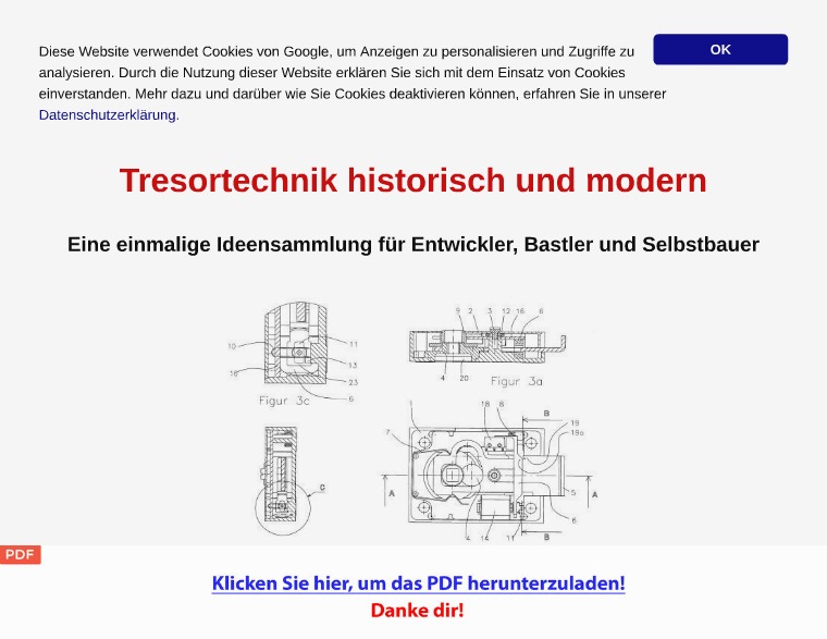 Tresortechnik Patentschriften [PDF]