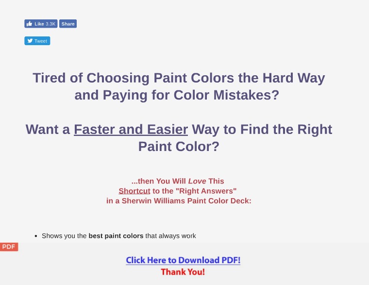 Paint Color Cheat Sheets and 5 Bonuses [PDF] Paint Color Cheat Sheets and 5 Bonuses