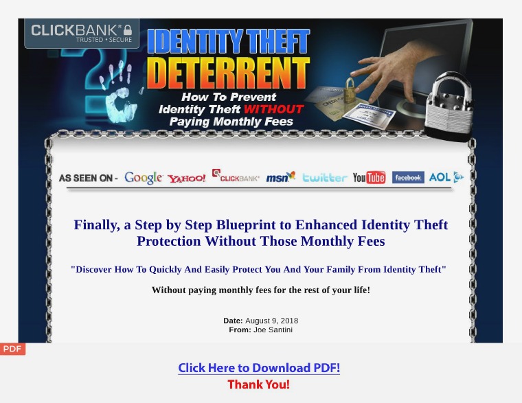 Identity Theft Deterrent [PDF] Identity Theft Deterrent