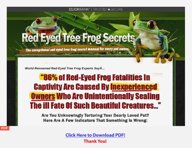 Red Eyed Tree Frog Secrets [PDF] Red Eyed Tree Frog Secrets