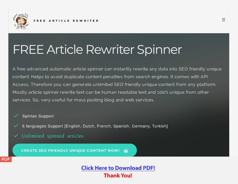 Free Article Rewriter Spinner [PDF] Free Article Rewriter Spinner