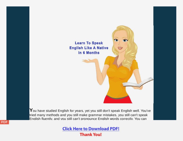 The Secret To Speak English Like A Native In 6 Months [PDF]