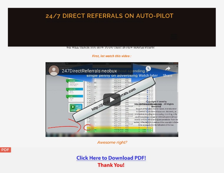 24/7 Direct Referrals on Auto-Pilot [PDF]