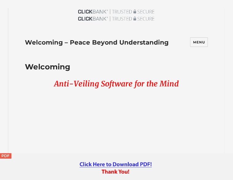 Welcoming - Peace Beyond Understanding [PDF]