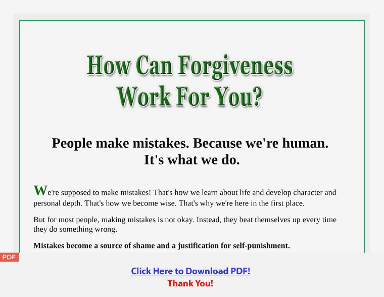The Magic Of Forgiveness [PDF]