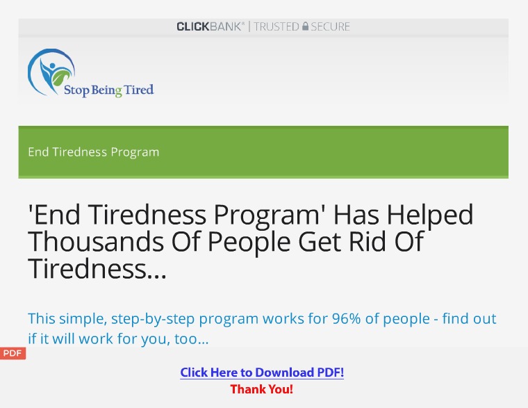End Tiredness Program [PDF]