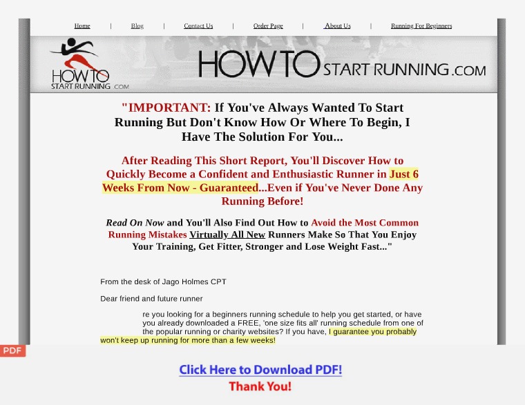 How To Start Running [PDF]