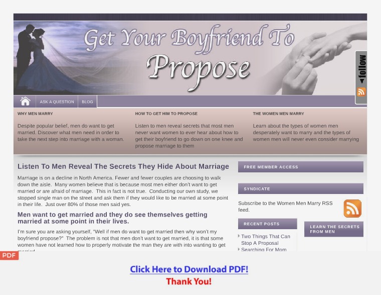 Discover Why Men Marry [PDF]