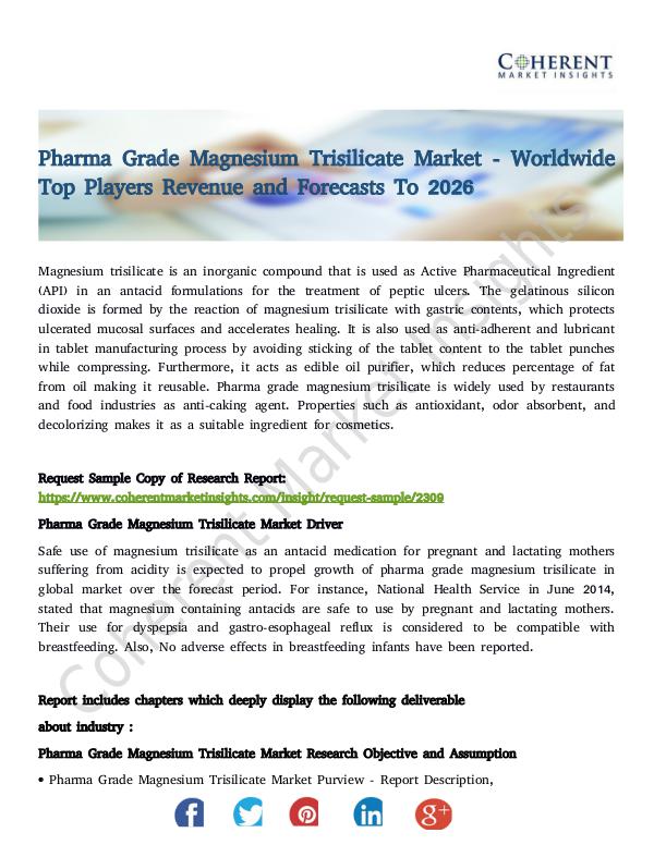 Pharma Grade Magnesium Trisilicate Market