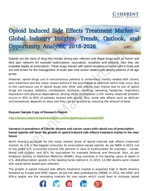 Stairlifts Market: Foresees Skyrocketing Growth in the Coming Years Opioid Induced Side Effects Treatment Market