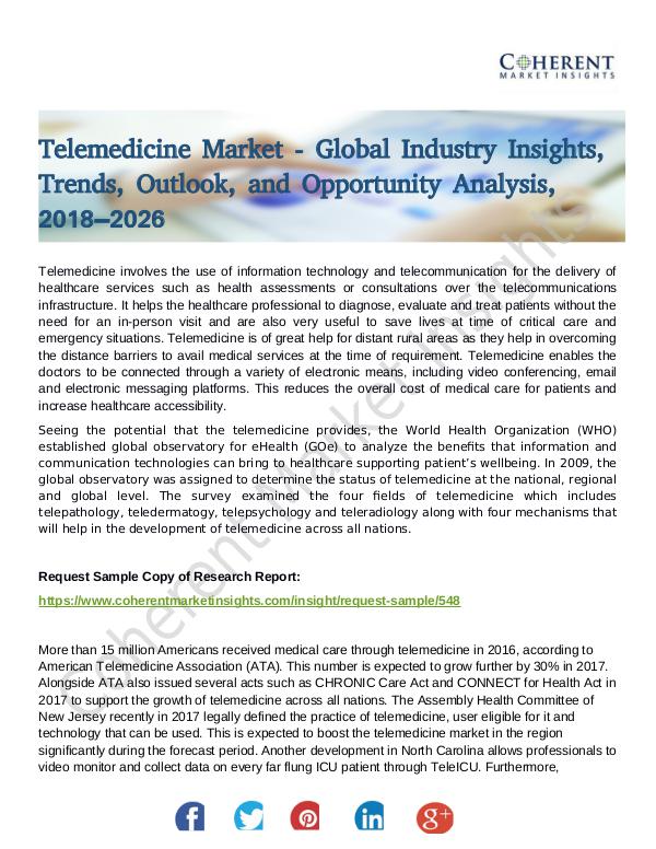 Stairlifts Market: Foresees Skyrocketing Growth in the Coming Years Telemedicine Market