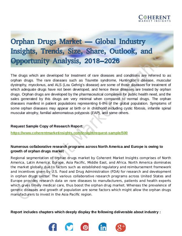 Stairlifts Market: Foresees Skyrocketing Growth in the Coming Years Orphan Drugs Market