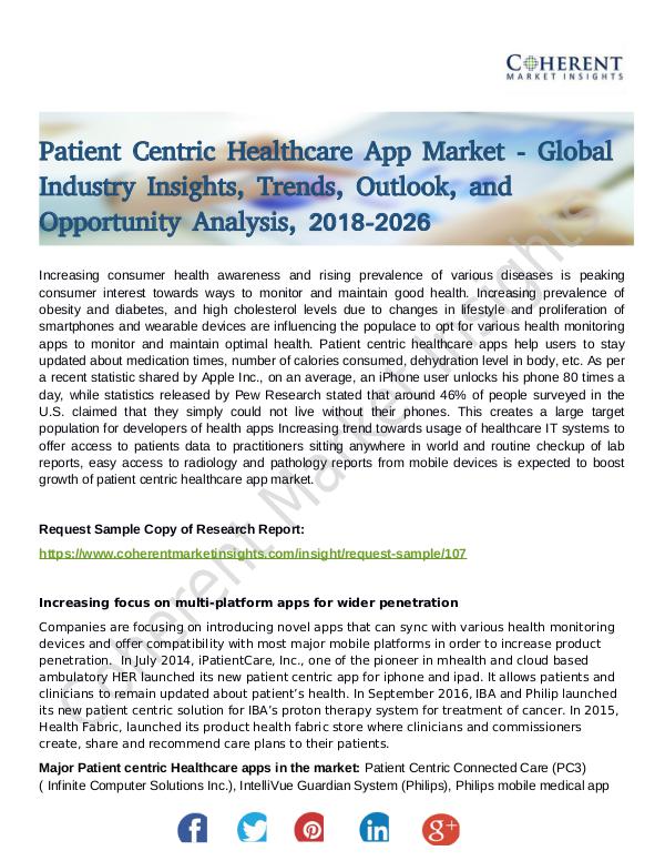 Stairlifts Market: Foresees Skyrocketing Growth in the Coming Years Patient Centric Healthcare App Market