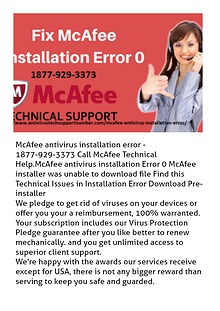 McAfee Antivirus Installation Error Solution