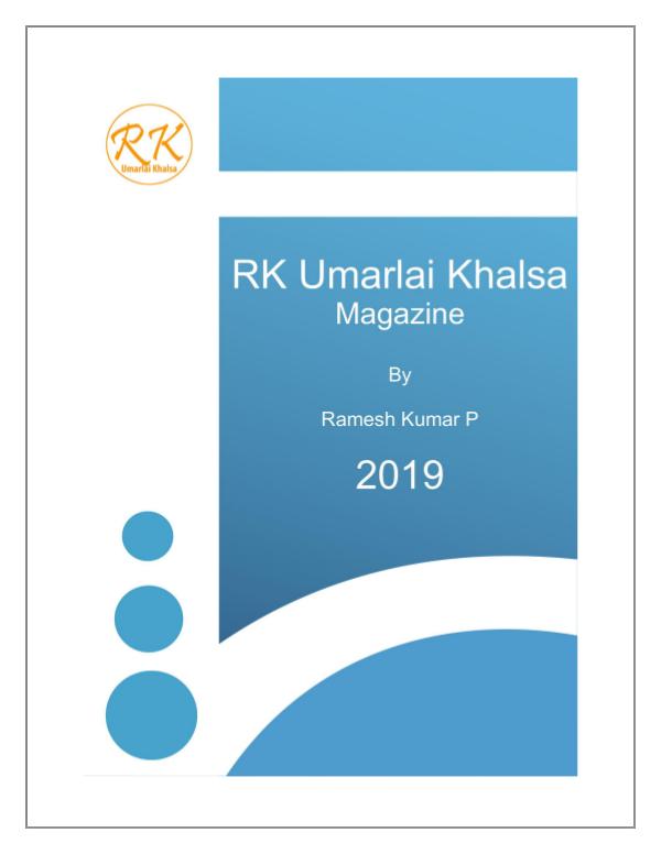 RK Umarlai Khalsa Magazine RK Umarlai Khalsa Magazine