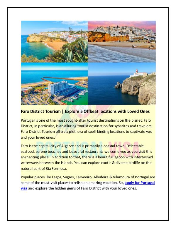 Faro District Tourism | Explore 5 Offbeat locations with Loved Ones Faro District Tourism