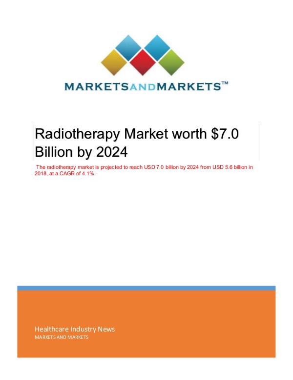Healthcare Industry Updates Radiotherapy Market | Emerging Trends