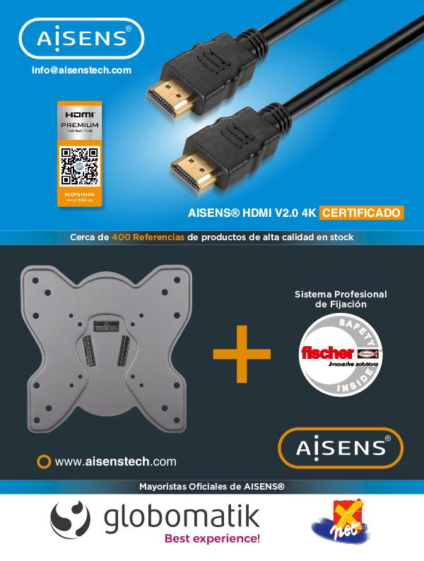 Mayoristas oficiales de AISENS cables conexiones soportes audiovisual Revista 20190102 web
