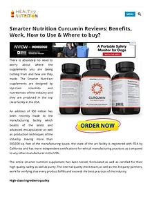 Smarter Nutrition Curcumin Supplement Benefits,Side Effects