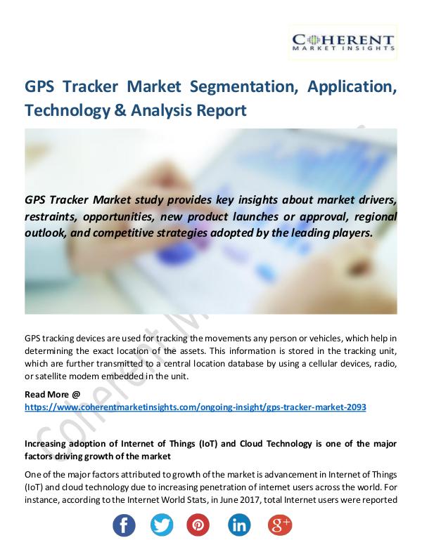 Christy Publications GPS Tracker Market