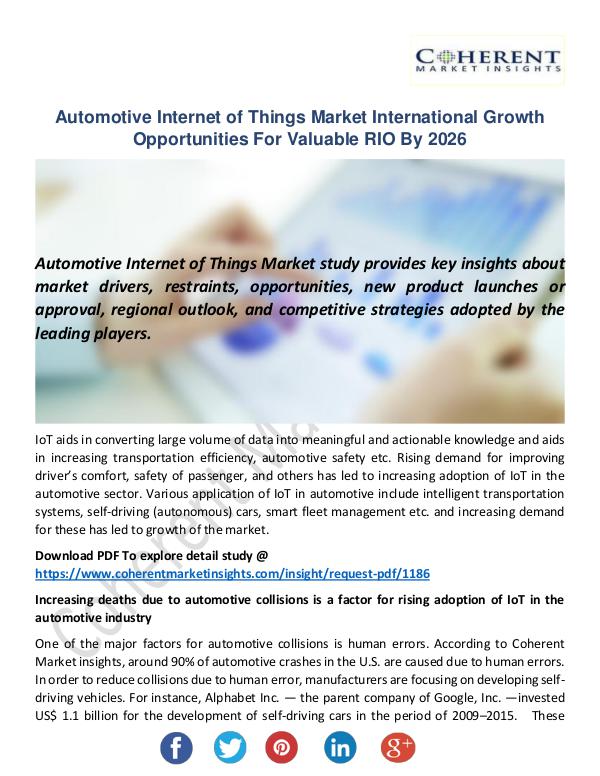 Christy Publications Automotive Internet of Things Market