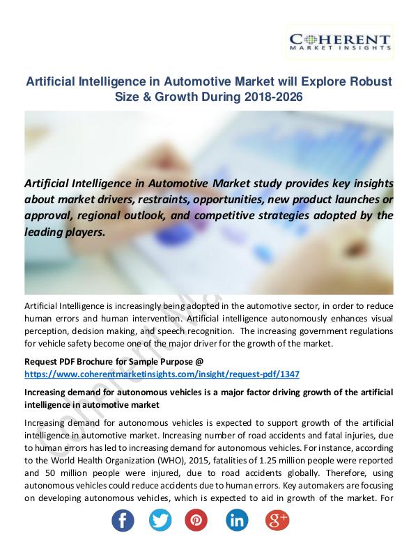Christy Publications Artificial Intelligence in Automotive Market
