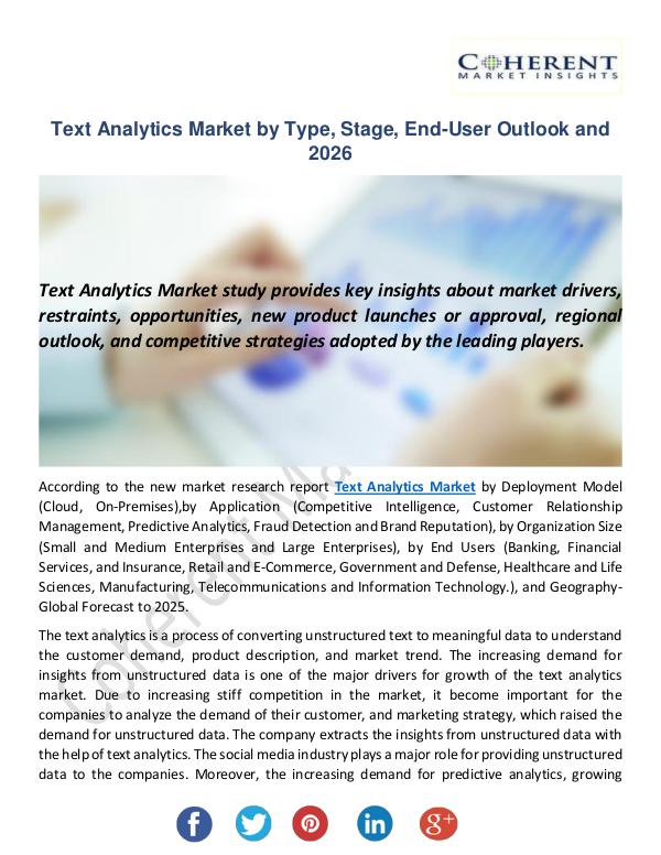 Christy Publications Text Analytics Market