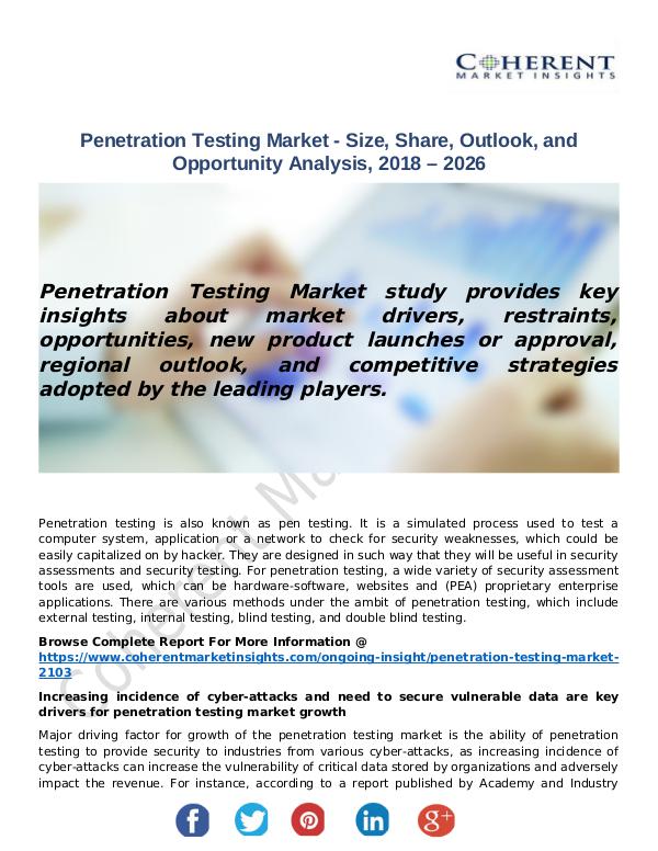 Christy Publications Penetration Testing Market