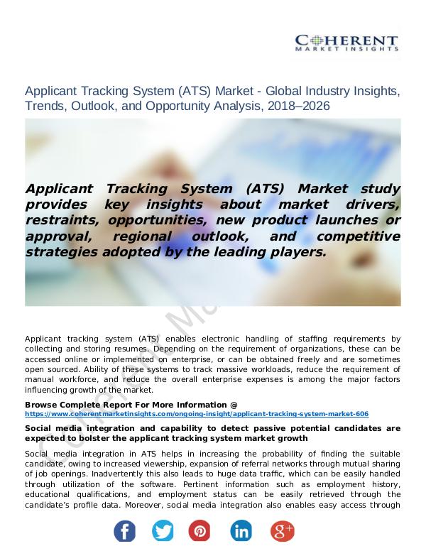 Christy Publications Applicant Tracking System (ATS) Market