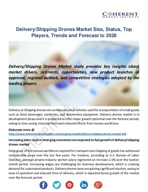 Christy Publications Delivery Shipping Drones Market