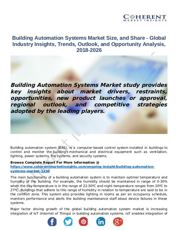 Christy Publications Building Automation Systems Market