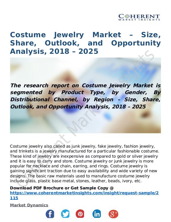 Costume Jewelry Market – Size, Share, Outlook, and Opportunity Analys Costume Jewelry Market